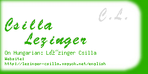 csilla lezinger business card